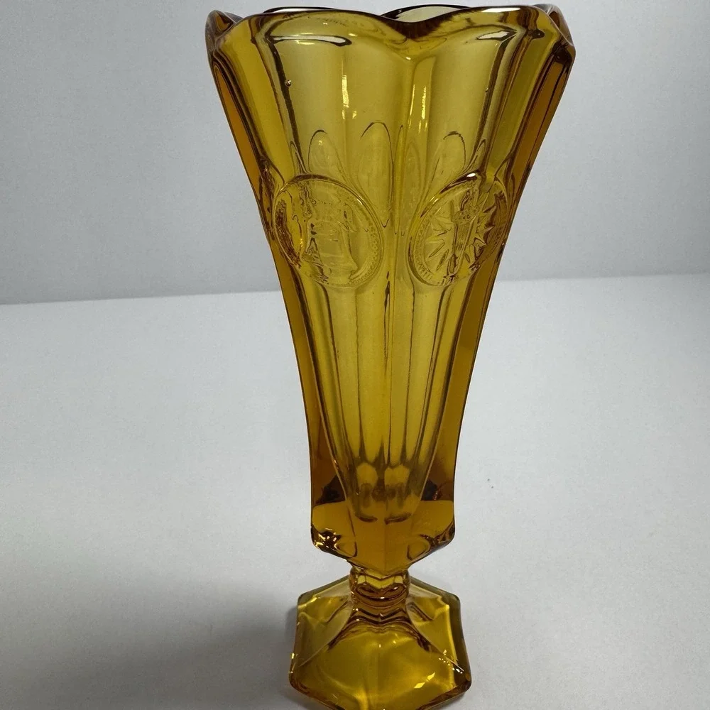 Vintage Fostoria Amber Coin Glass 8